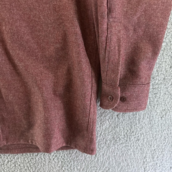 Pendleton Men’s Lodge Shirt 100% Virgin Wool Red Button Up Shirt Size S - Picture 3 of 9